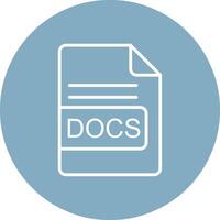 docs archivo formato línea multi circulo icono vector