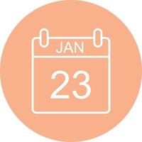 January Line Multi Circle Icon vector