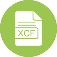xcf archivo formato glifo multi circulo icono vector