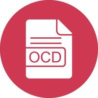 OCD File Format Glyph Multi Circle Icon vector
