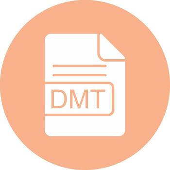 DMT File Format Glyph Multi Circle Icon vector