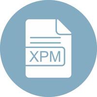 xpm archivo formato glifo multi circulo icono vector