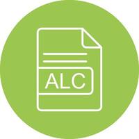 ALC File Format Line Multi Circle Icon vector