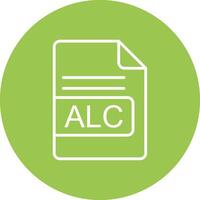 alc archivo formato línea multi circulo icono vector