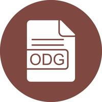 ODG File Format Glyph Multi Circle Icon vector