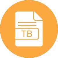 TB File Format Glyph Multi Circle Icon vector