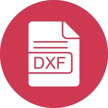 DXF File Format Glyph Multi Circle Icon vector