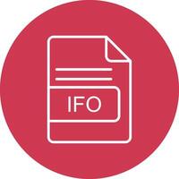 IFO File Format Line Multi Circle Icon vector