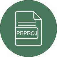 PRPROJ File Format Line Multi Circle Icon vector