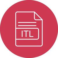 ITL File Format Line Multi Circle Icon vector