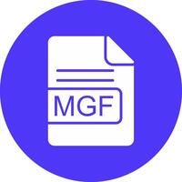 mgf archivo formato glifo multi circulo icono vector