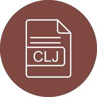 CLJ File Format Line Multi Circle Icon vector