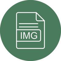 IMG File Format Line Multi Circle Icon vector