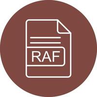 raf archivo formato línea multi circulo icono vector