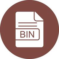 BIN File Format Glyph Multi Circle Icon vector
