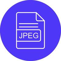 JPEG File Format Line Multi Circle Icon vector