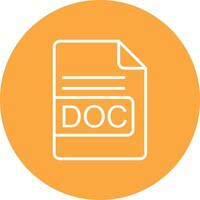 DOC File Format Line Multi Circle Icon vector