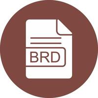 BRD File Format Glyph Multi Circle Icon vector