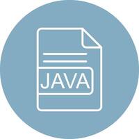 JAVA File Format Line Multi Circle Icon vector