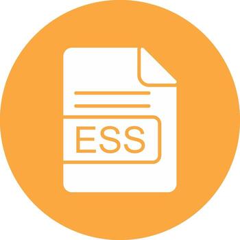 ESS File Format Glyph Multi Circle Icon vector