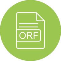 orf archivo formato línea multi circulo icono vector