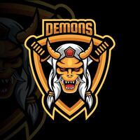 esports logo cool and unique Demons vector