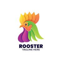 colorful Rooster logo illustration template vector