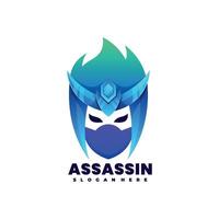 colorful Assassin logo illustration template vector