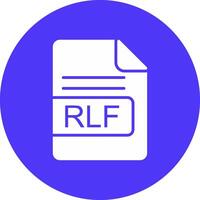 rlf archivo formato glifo multi circulo icono vector