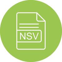 NSV File Format Line Multi Circle Icon vector