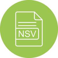 NSV File Format Line Multi Circle Icon vector