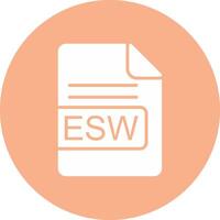 esw archivo formato glifo multi circulo icono vector