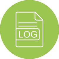 LOG File Format Line Multi Circle Icon vector