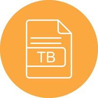 TB File Format Line Multi Circle Icon vector