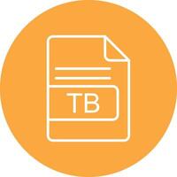 TB File Format Line Multi Circle Icon vector