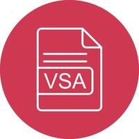 VSA File Format Line Multi Circle Icon vector