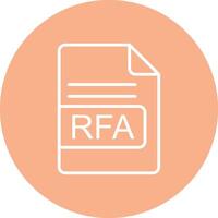 rfa archivo formato línea multi circulo icono vector