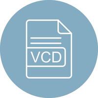 VCD File Format Line Multi Circle Icon vector