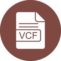 vcf archivo formato glifo multi circulo icono vector