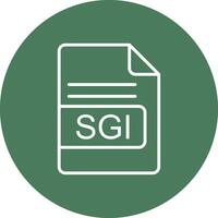 SGI File Format Line Multi Circle Icon vector