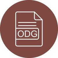 ODG File Format Line Multi Circle Icon vector