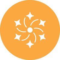 Firework Glyph Multi Circle Icon vector