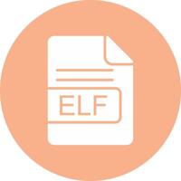 ELF File Format Glyph Multi Circle Icon vector