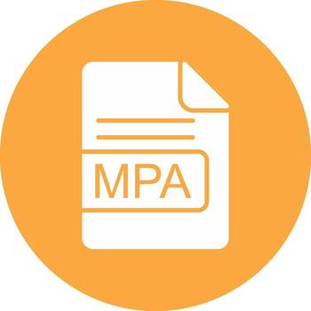 MPA File Format Glyph Multi Circle Icon vector