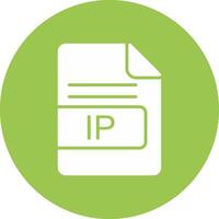 ip archivo formato glifo multi circulo icono vector