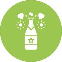 Champagne Glyph Multi Circle Icon vector