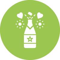 Champagne Glyph Multi Circle Icon vector