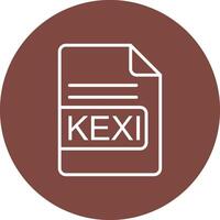 kexi archivo formato línea multi circulo icono vector