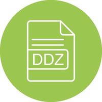 DDZ File Format Line Multi Circle Icon vector