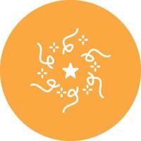 Firework Glyph Multi Circle Icon vector